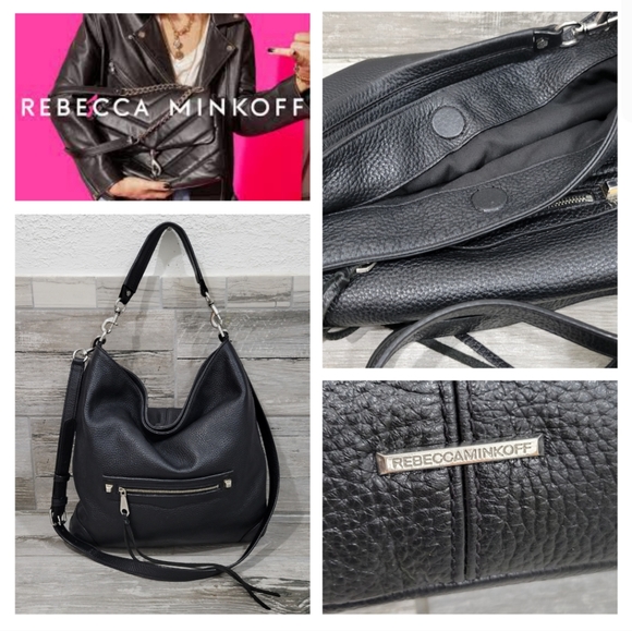 Rebecca Minkoff Black Pebbled Leather Handbag - Picture 2 of 15